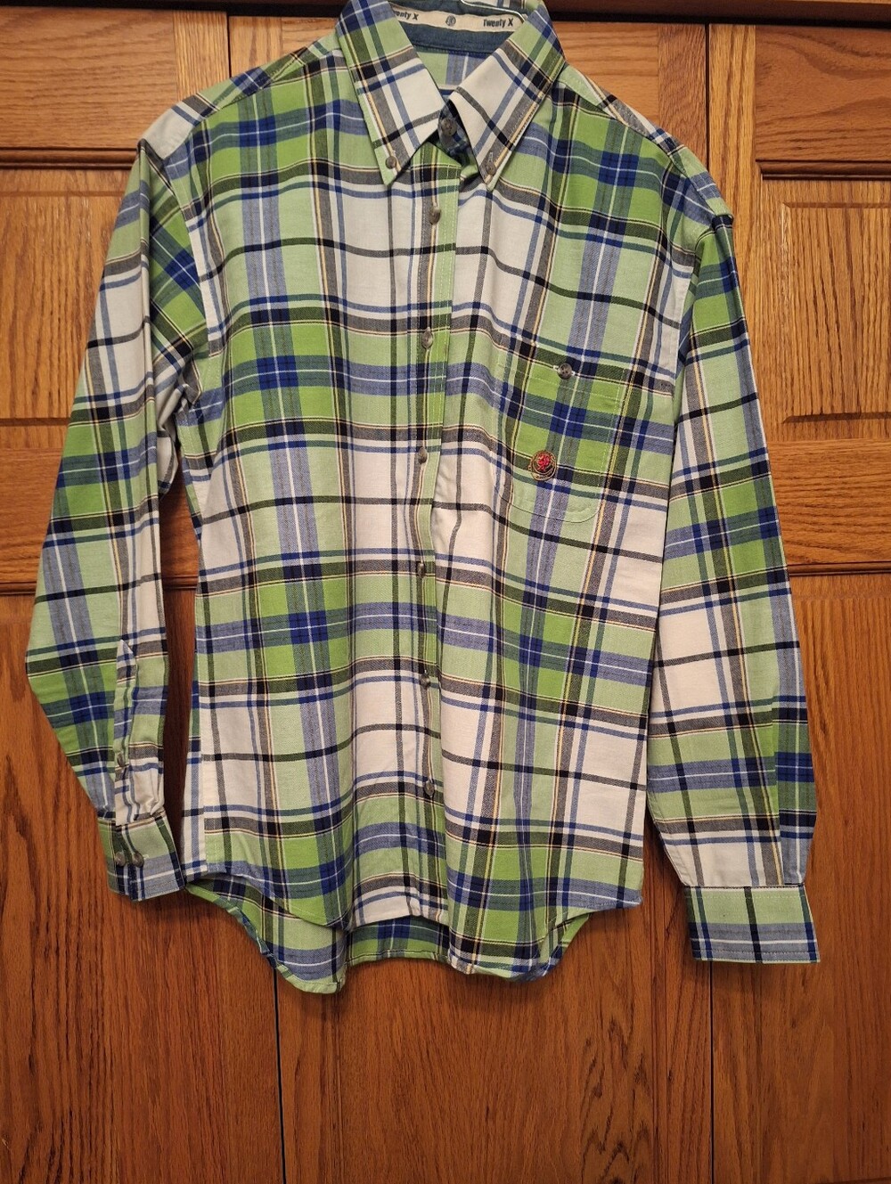 Women's Western Shirt, Women's 20X Wrangler Shirt, Button Down Shirt, Big Girl
